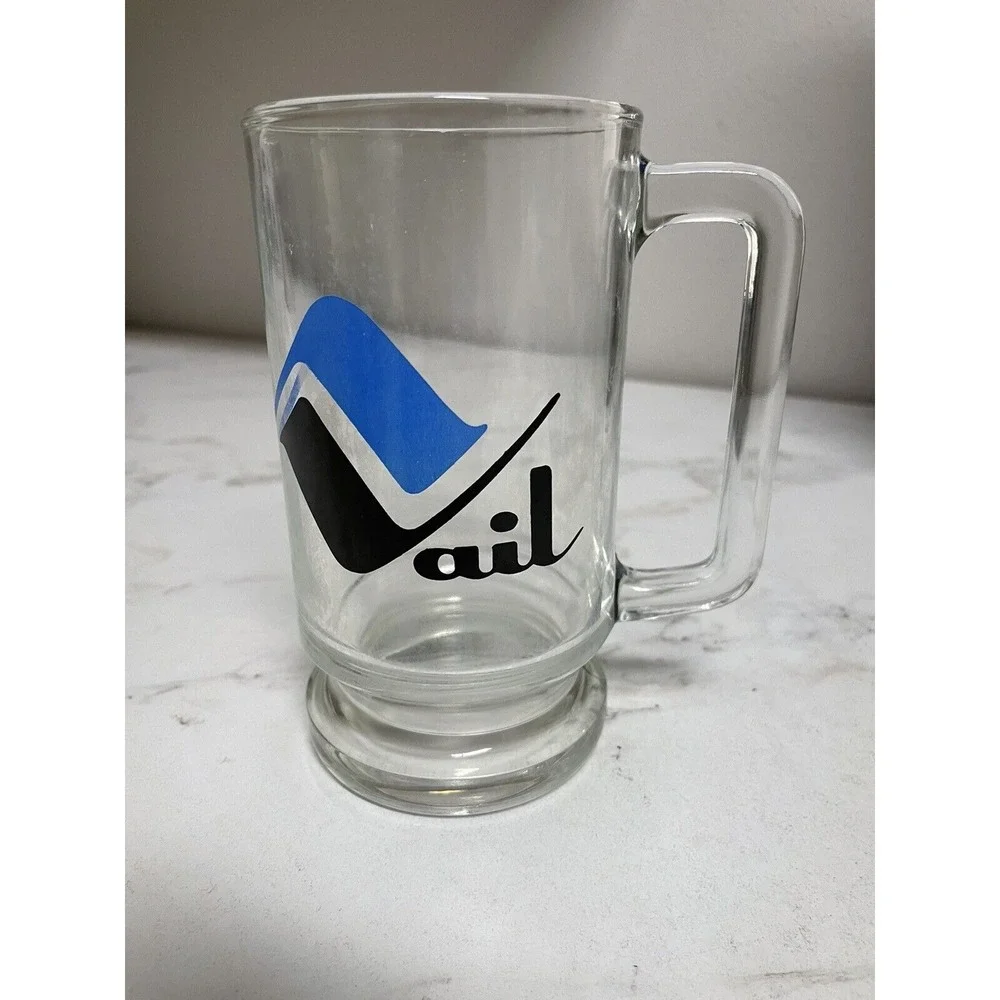 Vail‎ Co Vintage Souvenir Glass Beer Stein Tankard Mug